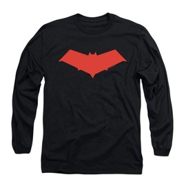 Popfunk Red Hood Jason Todd Superhero Longsleeve T Shirt & Stickers (Large, Black)