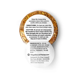 Village Naturals Therapy Breathe Shower Bomb Steamers, Soothing Scent, Eucalyptus and Menthol, 60 g, Pack of 8