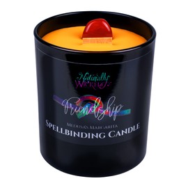 Naturally Wicked Spellbinding Friendship Candle with Crystal, Wood Wick & Gift Box
