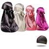 4PCS Silky Durags for Men Women 360 Waves with 1