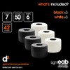 d3 Light Rip EAB Spandex Bandage Hand-Tearable Black & White