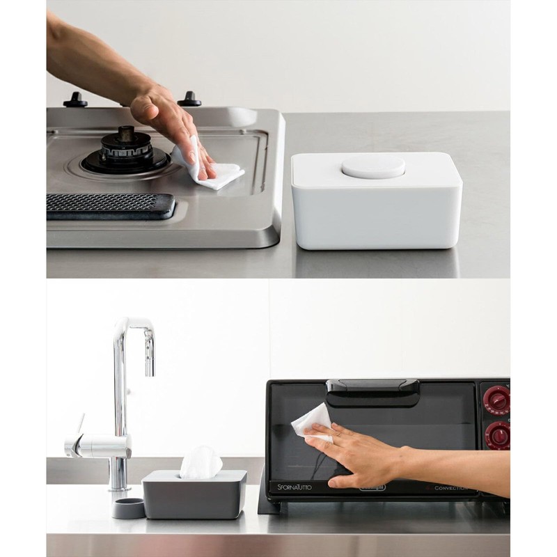 Sarasa Design Wet Tissue Case Cork Lid White b2c Wipes