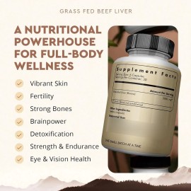 Ancestral Supplements Grass-fed Beef Liver Hígado Bovino
