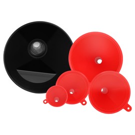 Umbresen Oil Funnels Set, Automotive Fuel Funnels, Wide Mouth Gas Funnel with Handle, Large Funnels with Hose, Plastic Long Neck Oil Funnels, Gasoline Funnel Kit for Water, Fuel, Oil Change (5)