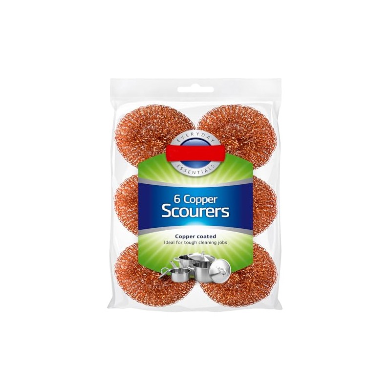 Zale Yardley Scourer Pack of 6, Scrubbing Scouring, Scrub Sponges,
