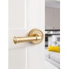 MRML Brushed Gold Passage Door Handle, Interior Hall Closet Light