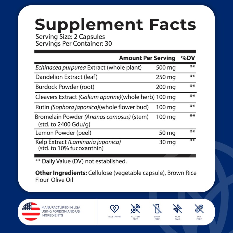 LymphaFlo - Lymphatic Drainage Supplement - Lymph System Support -