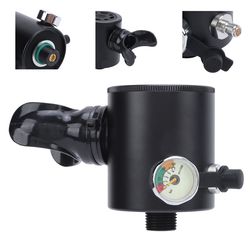 DIDEEP 0.5L Scuba Oxygen Cylinder Head Breather Valve Adapter for