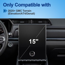 Coleya Anti-Glare Matte Screen Protector for 2025-2026 GMC Terrain (Elevation/Denali/AT4) 15-inch Diagonal Touchscreen, 9H Tempered Glass 2026 2025 Terrain Accessories HD/Anti-Fingerprint 15"