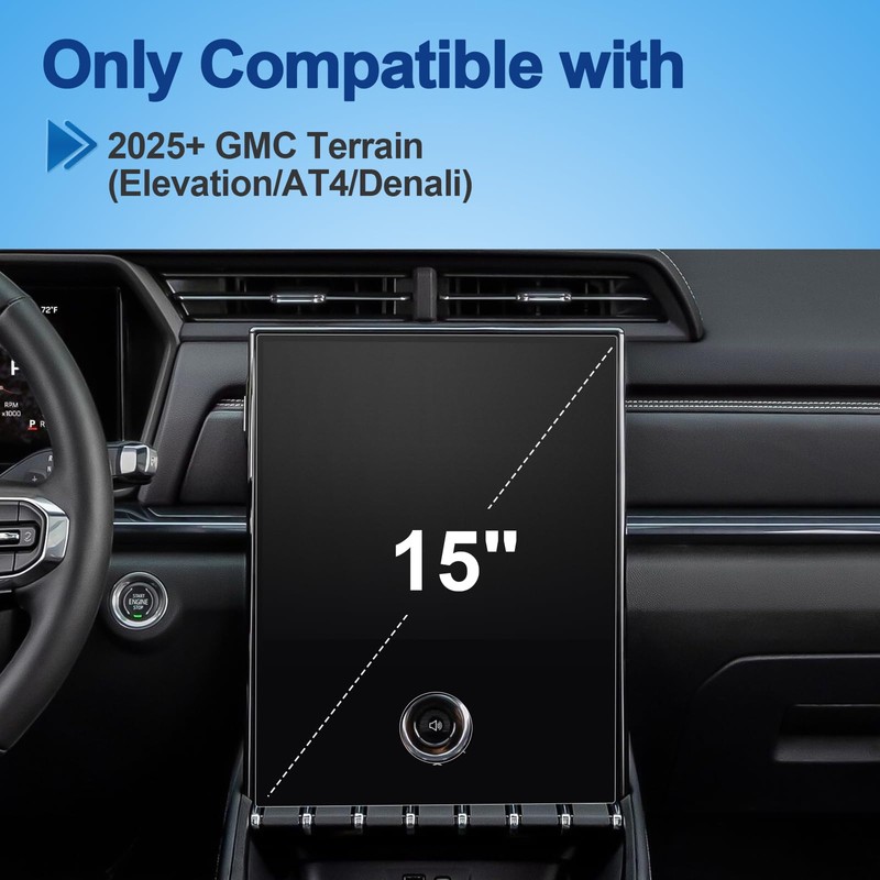 Coleya Anti-Glare Matte Screen Protector for 2025-2026 GMC Terrain (Elevation/Denali/AT4)