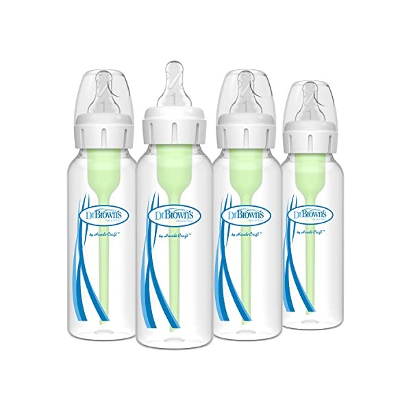 Dr. Brown's Natural Flow Anti-Colic Options+ Narrow Baby Bottle, 8