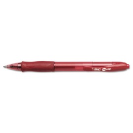 BIC RLC11RD Gel-ocity Retractable Gel Pen, Red Ink, .7mm, Medium, Dozen