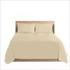 Plain Dyed Flat Sheet Single, Hotel Quality Bedding Deluxe Cream