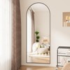 Hasipu 53" x 12" Arched Full Length Mirror Wall Mounted