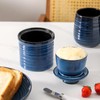 Hasense Ceramic Butter Crock with Lid, Butter Dish for Countertop