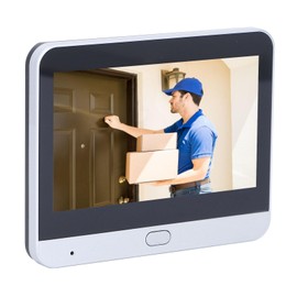 Wireless Video Doorbell - 2MP Smart Video Doorbell with 4.3 Inch 1080p HD / 160° Viewing Angle / Night Vision / PIR Motion Detection for Home Monitoring