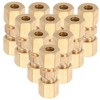 Mikinona 10pcs Brass Brake Line Compression Fittings Brass Brake Line