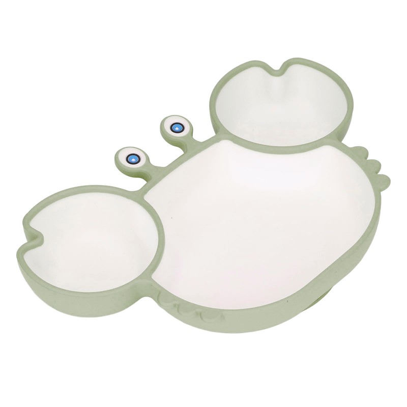 Crab Suction Plate with Suction Cup Base Silicone Divided Plate