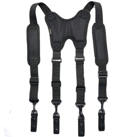 MELOTOUGH Tactical Harness Tactical Suspenders 1.5 inch Police Suspenders for Duty Belt (Black) X-Large
