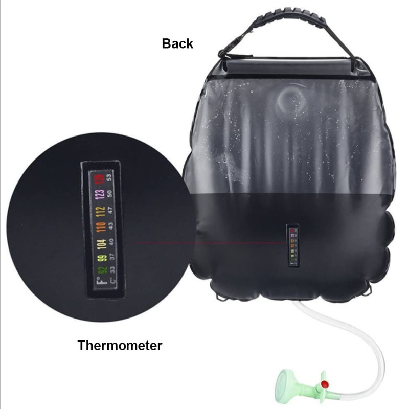 Portable Camping Solar Shower Bag, Foldable Outdoor Solar Heating Bag