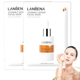 2 PCS Serie Mascarillas Faciales en Suero - Mascarilla de Colágeno y Faciales, Nocturna Colágeno Profundo, para Limpieza Profunda, Hidratante, Nutritiva, Que Minimiza Los Poros (Naranja)