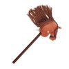 70cm Height Plush Horse Stick Toy Cute Expression 2 Sound