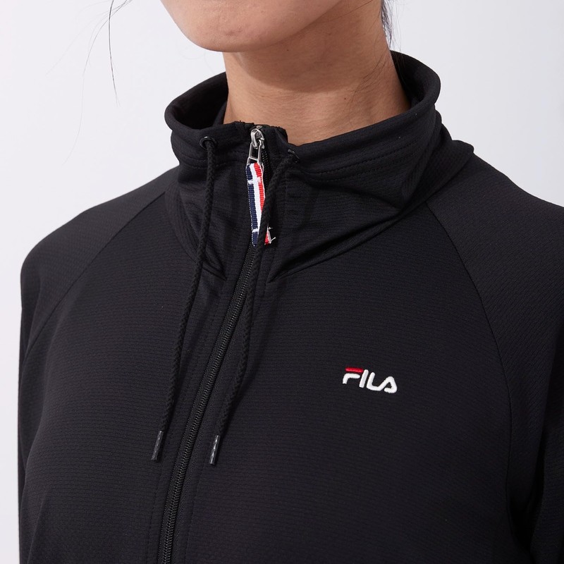 Fila 222063 Women's Rash Guard, Amphibious, Block Mesh, Stand Collar