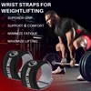TECEUM Lifting Wrist Straps with Neoprene Padding Support – Gray