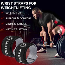 TECEUM Lifting Wrist Straps with Neoprene Padding Support – Gray – Arms on Fire – Heavy Duty Wrist Workout Straps For Men and Women – Ideal for Powerlifting, Strength Training, Bodybuilding