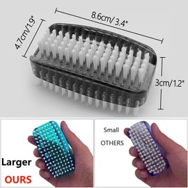 Nail Brush for Cleaning Fingernails Two Sided Fingernail Scrub Brush Soft Stiff Nylon Bristles Scrubber Brush for Hand and Under Nails,4 Pack