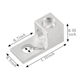 MEETOOT 8pcs Aluminum Alloy Mechanical Lugs 29x13x14mm Terminal Mechanical Lug 2AWG TA-2 1B2U