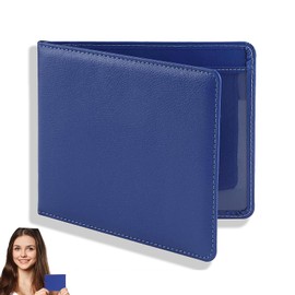 Blue Disability Badge Holder Wallet for Car, Disabled Badge Holder for Car, for Vehicle Documents and Cards(Dark Blue)