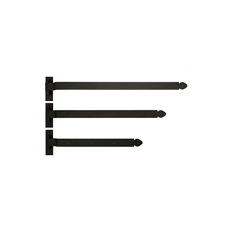 Naiture 25" Oversized Offset Iron Strap Hinge with Pintle in