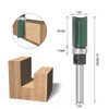 Wolfride 4PCS Straight Router Bit with Bearing, 1/4-Inch Shank Top