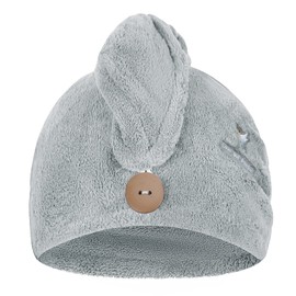 Hair Turban Towel Dry Hair Turban Girls Long Hair Wrap Towel for Women Ladies Microfibre Towel Wet Hair Wrap Super Absorbent Soft Head Towel Wrap with Button for Bathing Shower SPA Quick Drying