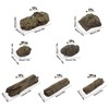 9pcs Artificial Tree Stump Fossil Stone Rock Mini Garden Figurines