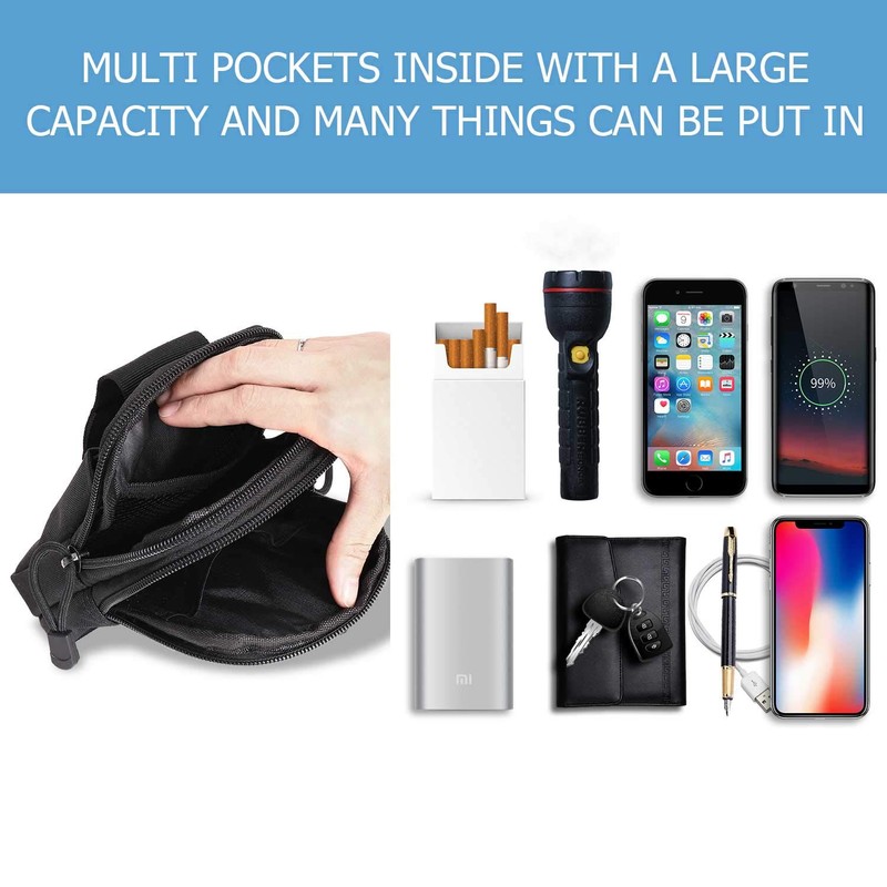 DOUNTO Tactical Waist Pouch EDC Molle Waist Bag Belt Phone