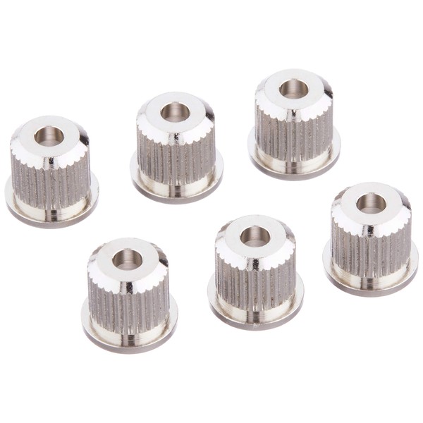 GOTOH String Bushings for Guitar, Set of 6, Nickel (PTLB-1N)