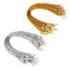 SAVITA 200pcs Christmas Ornament Hanger String, Precut Metallic Ribbon for