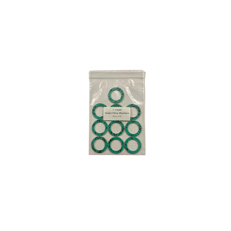 High Temperature Green Fibre Washer 1" - Pack of 10