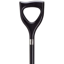 Walking Cane Shovel Handle Therapy Black Stain Wood Cane Wt Cap 250 lbs
