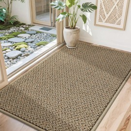 COSY HOMEER-Door-Mat 32"x48" Non Slip Absorbent Entryway Rugs Dirt Trapper Doormats Washable Entrance Mats Low Pile Welcome Floor Mat for Front Back Door and Entry Mats,Taupe