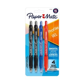 Paper Mate Profile Gel Pens, 0.7 mm, 4-Pieces (Box of 6)