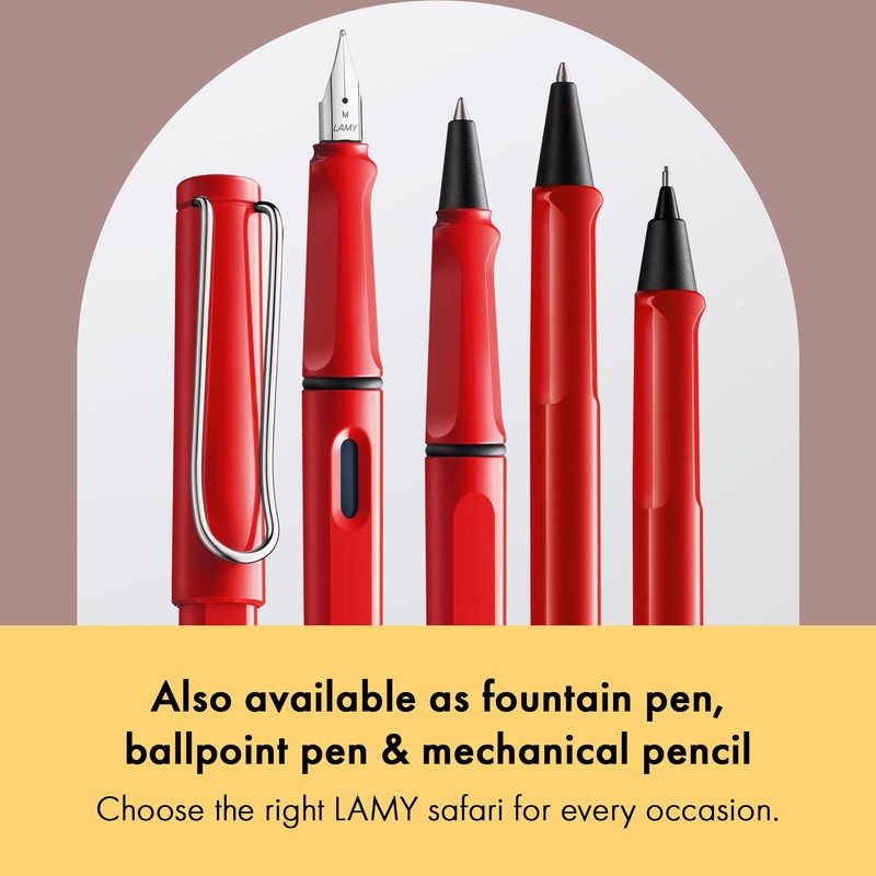 Lamy safari red - Rollerball Pen with ergonomic grip &