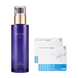 Charmzone Top Class Lifting Emulsion 120ml + Collagen Mask Pack (10 Sheets), 1 Pack / 참존 탑클래스 리프팅 에멀전 120ml +콜라겐 마스크팩 10장, 1개