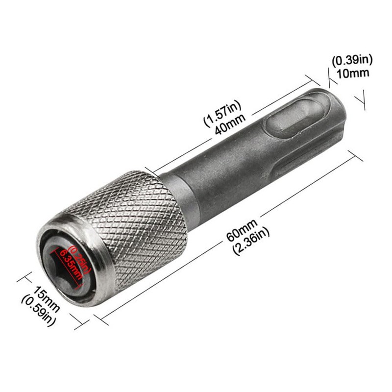 2 Pcs SDS Bit Adapter Hex Socket Drill Holder Converter