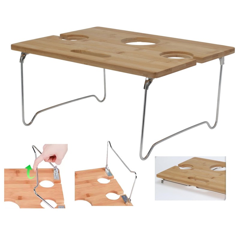 LS-LebenStil Wooden Picnic Table 38 x 28 cm Foldable Small