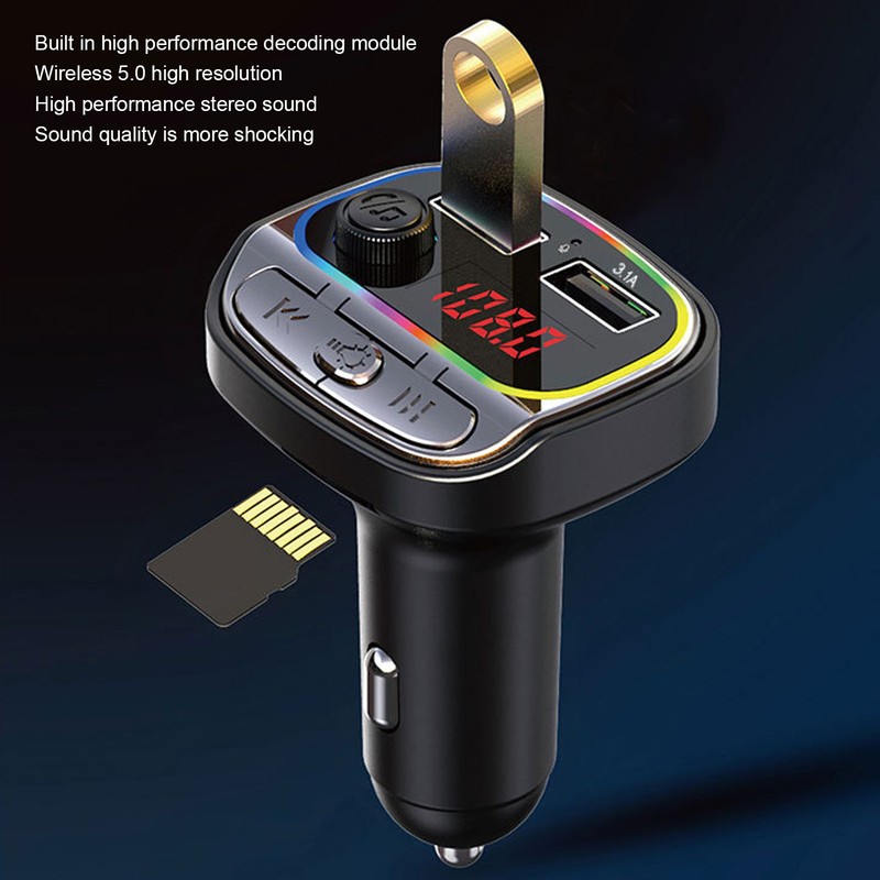 Car MP3 Player Hands Free Stereo QC3.0 Fast Charging Bluetooth