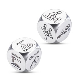 2 PCs Santa Swap Gift Exchange Dice Christmas Valentines Day Gifts for Her Him Date Night Gifts for Boyfriend Girlfriend Sweet Gifts for Husband Wife Anniversary Couple Gifts for Men Women