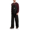 Carhartt Men's Loose Fit Firm Duck Insulated Bib Overall, Black,